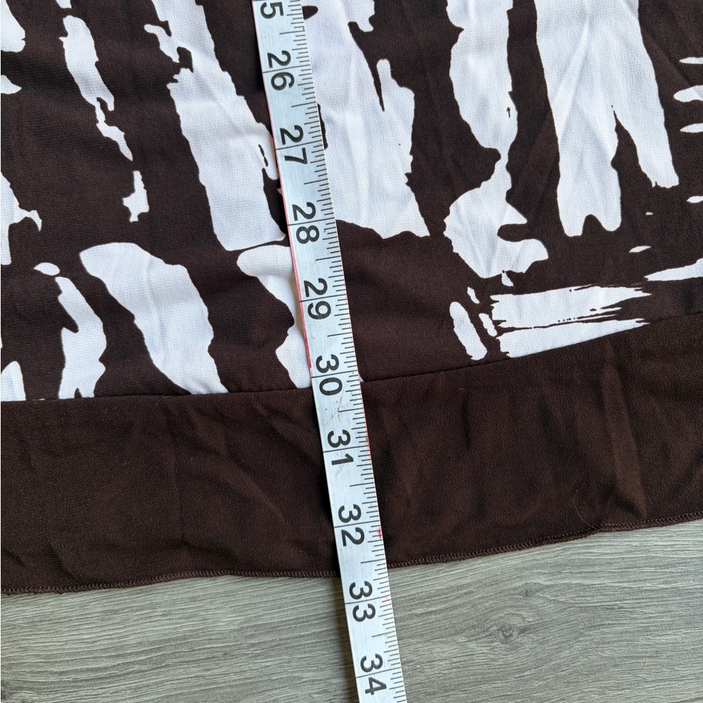 Y2K Vintage Ruby Rox Empire Waist Dress NWT | Brown Abstract Print Boho | Small - Picture 8 of 11